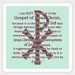 I am Not Ashamed of the Gospel of Jesus Christ ... Red Chi Rho Magnet
